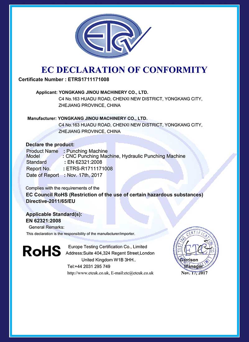 东莞RoHS Certificate